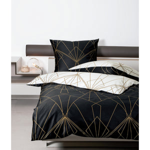 Bettwäsche Mako-Satin bronzebraun schwarz Bild 1