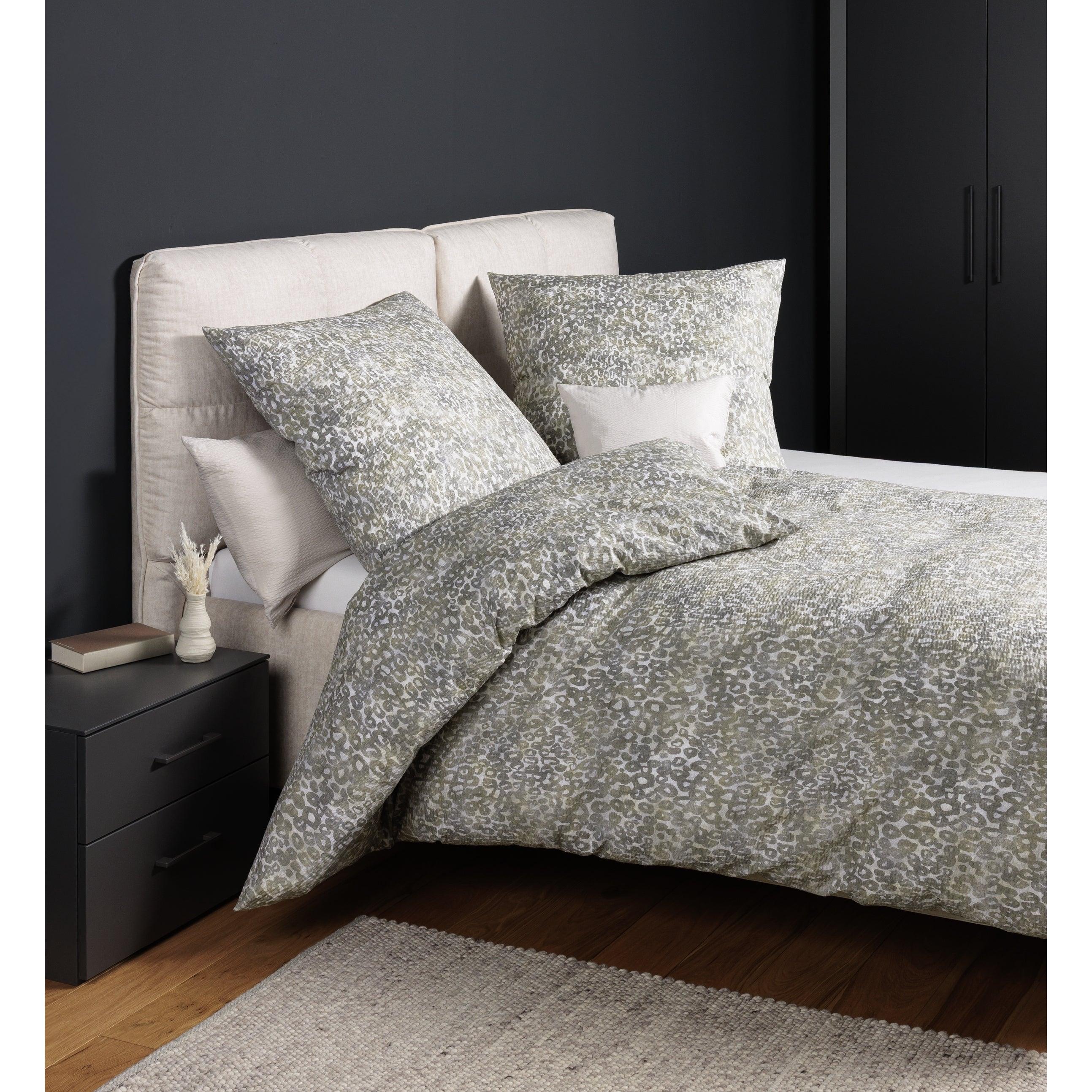Bettwäsche Mako-Soft-Seersucker beige grau Bild 1