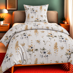 Janine Feinbiber Bettwäsche beige braun Bild 1