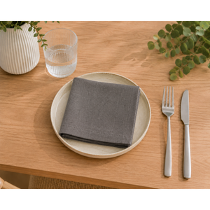 Loft 40 x 40 - 89 chestnut Serviett graphite Bild 1