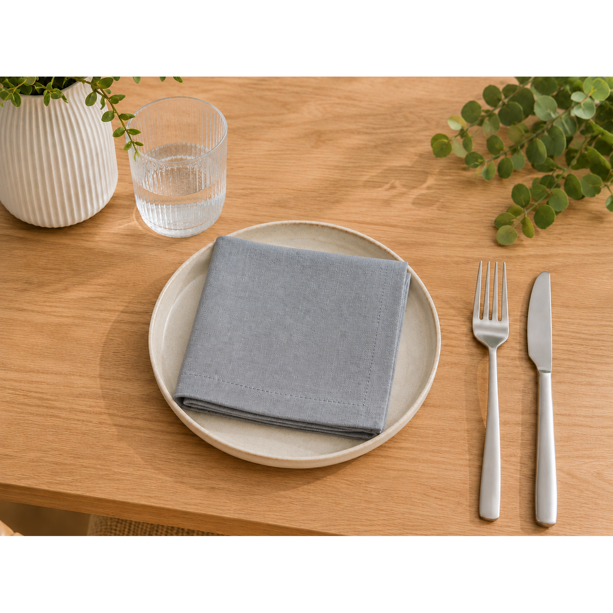 Sander Serviette Loft silver grey Bild 1
