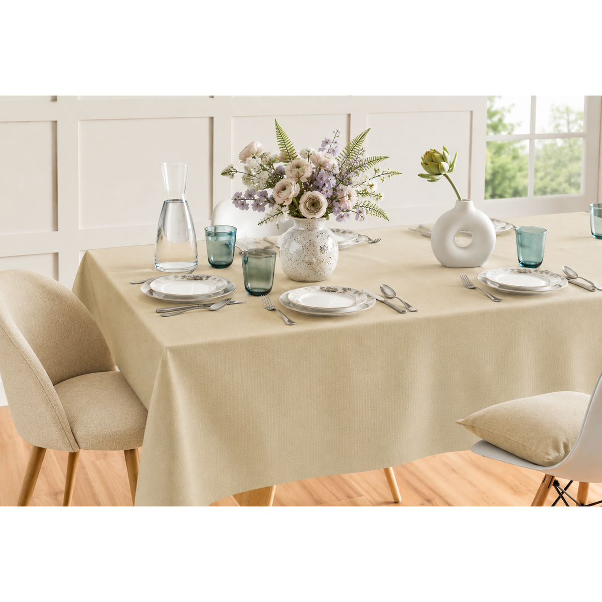 Sander Tischdecke Loft in verschiedenen Größen creme Bild 1