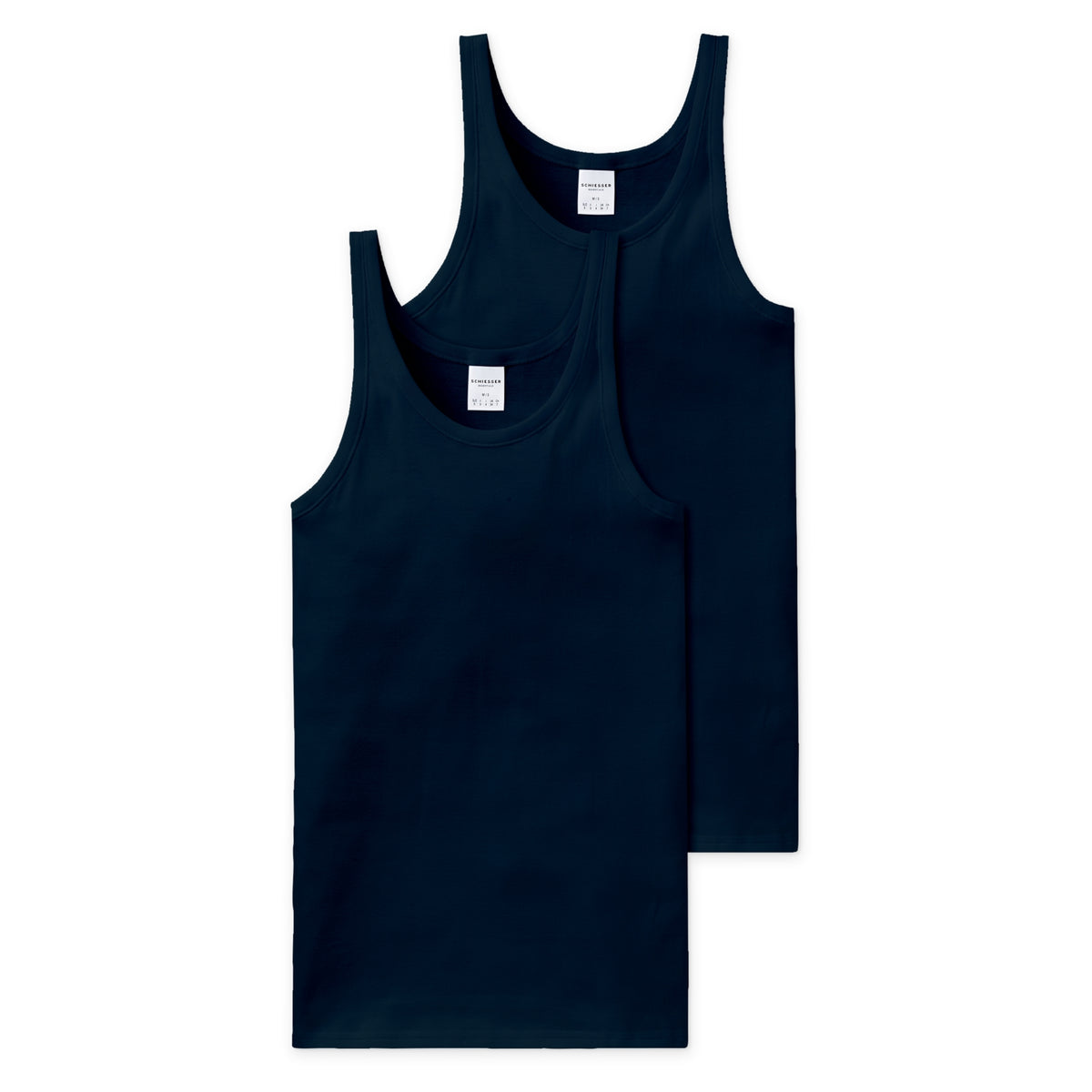 SCHIESSER 2er Pack Unterhemden navy Bild 1