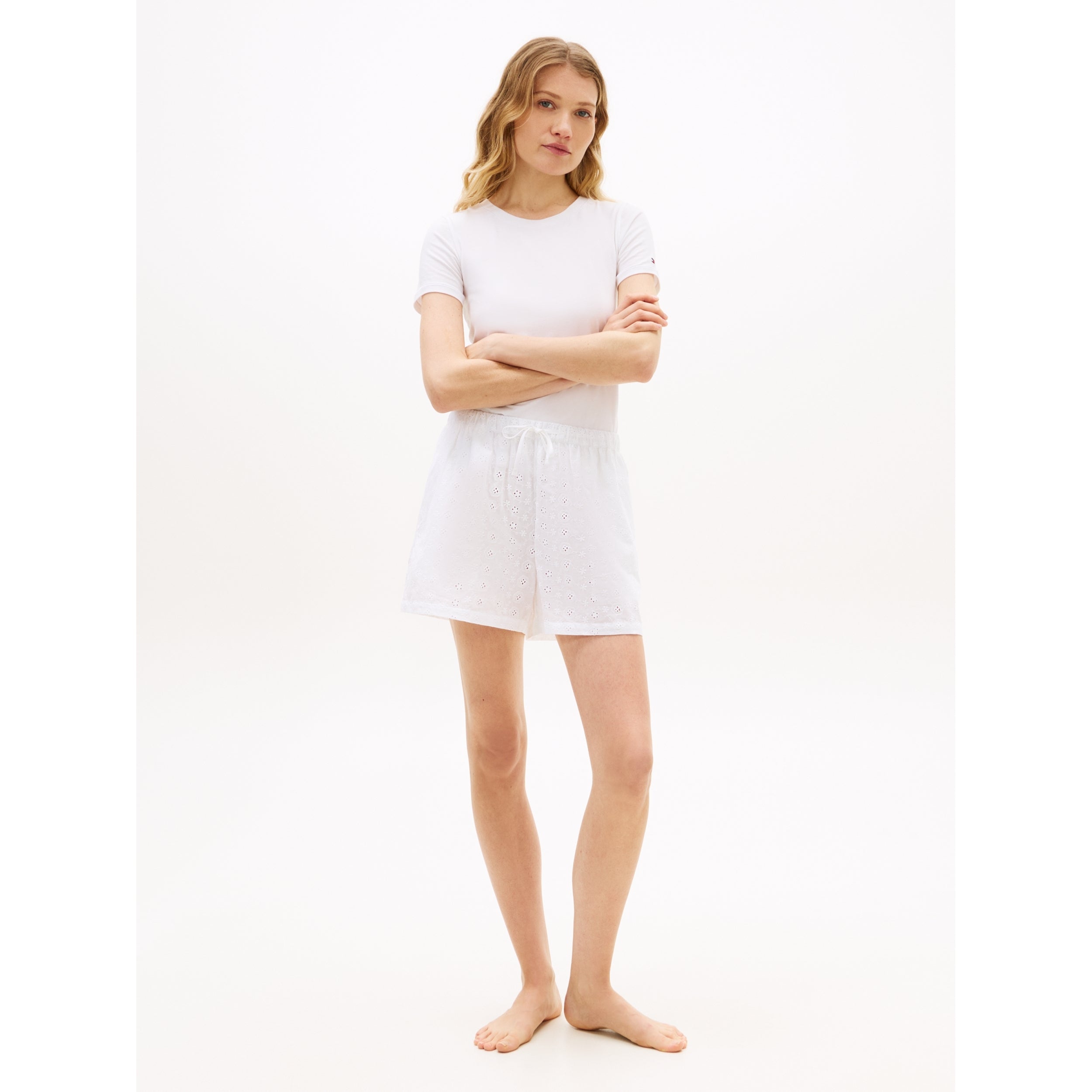 Kurze Pyjama Hose WHITE Bild 2
