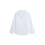 Viskose Pyjama Shirt BLUE Bild 1