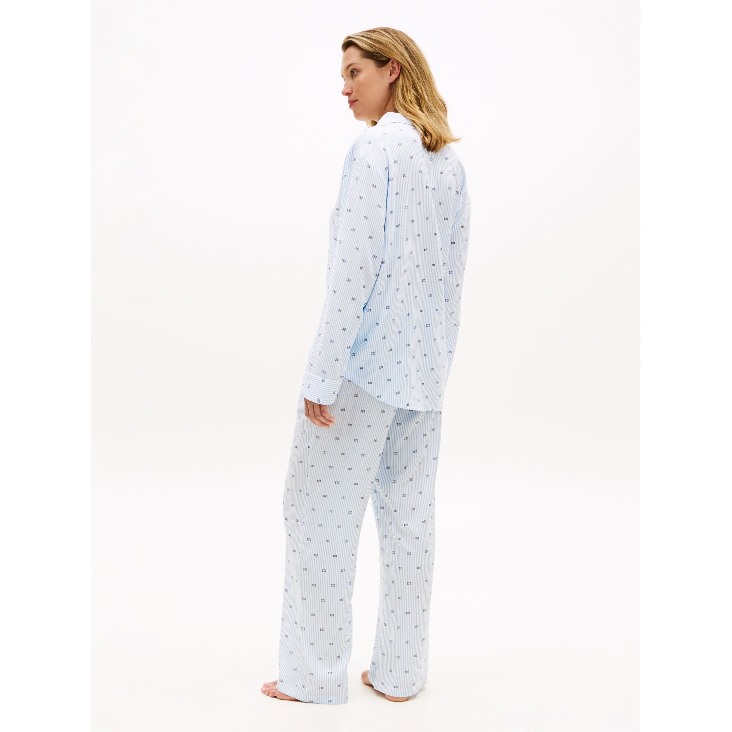 Viskose Pyjama Shirt BLUE Bild 4